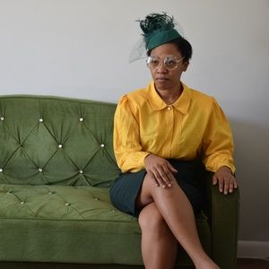 Vintage Green Pencil Skirt
